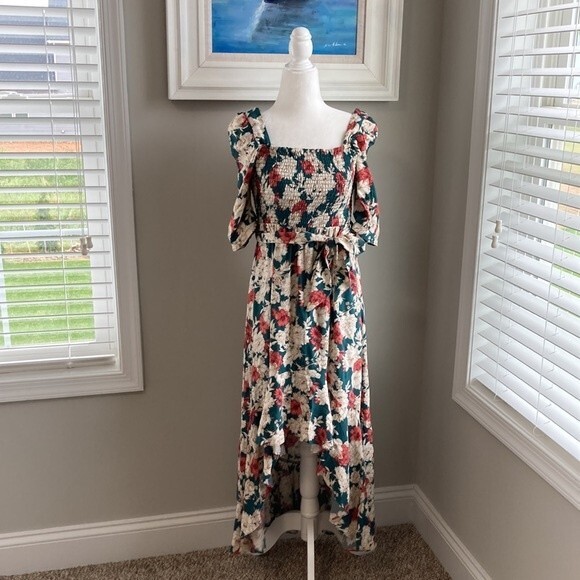 Melrose & Market High Low Boho Floral Dress Size XS - Picture 1 of 11